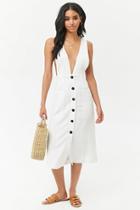 Forever21 Button-front Pinafore Dress