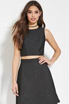 Forever21 Women's  Matelassa(c) Crop Top