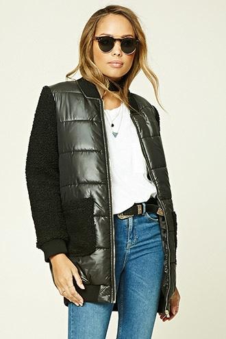 Forever21 Women's  Ing 2 Ing Puffer Jacket
