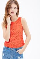 Forever21 Crochet Bow Patterned Top