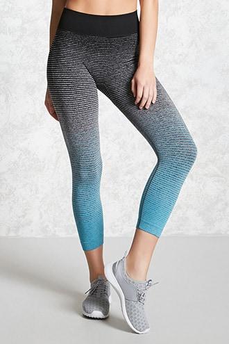 Forever21 Active Stripe Capri Leggings