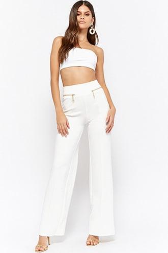 Forever21 Wide-leg Zipper Pants