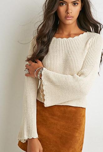 Forever21 Bell-sleeved Slouchy Sweater