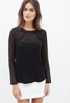 Forever21 Contemporary Beaded Chiffon Blouse