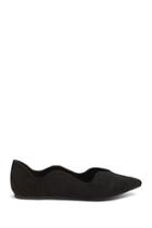 Forever21 Faux Suede Scalloped Flats