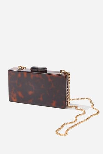 Forever21 Structured Tortoiseshell Box Clutch