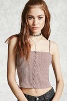 Forever21 Ribbed Button-front Cami