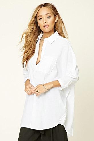 Forever21 Women's Dolman Button-front Shirt