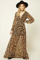 Forever21 Women's  Reverse Leopard Print Dress