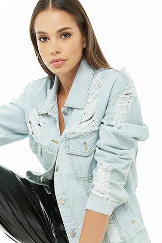 Forever21 Shredded Denim Jacket