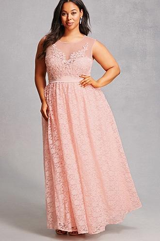 Forever21 Plus Size Crochet Lace Gown