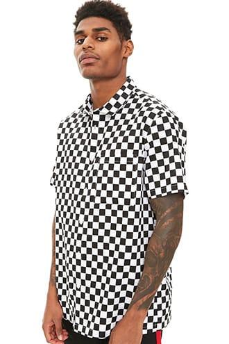 Forever21 Checkered Short-sleeve Shirt