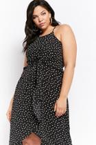 Forever21 Plus Size Tie-front Polka Dot Dress