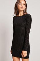Forever21 Velvet Shadow Stripe Dress
