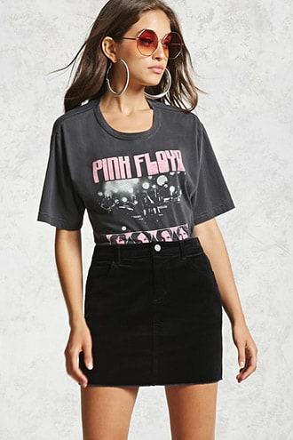 Forever21 Frayed Corduroy Mini Skirt