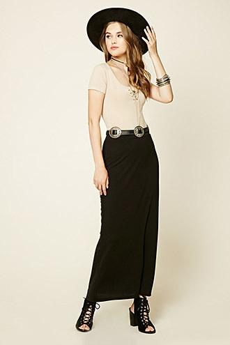 Forever21 Women's  Classic Maxi Skirt