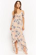 Forever21 Floral Open-shoulder Tulip Dress