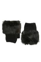 Forever21 Women's  Faux Fur Fingerless Gloves