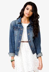 Forever21 Sandblasted Denim Jacket