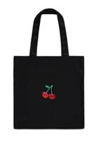 Forever21 Cherry-embroidered Graphic Eco Tote Bag