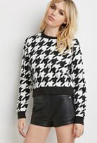 Forever21 Houndstooth Pullover Sweatshirt