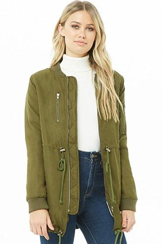 Forever21 Longline Drawstring Jacket
