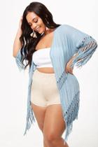 Forever21 Plus Size Open-front Fringe Jacket