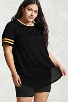 Forever21 Plus Size Striped Mesh Tunic