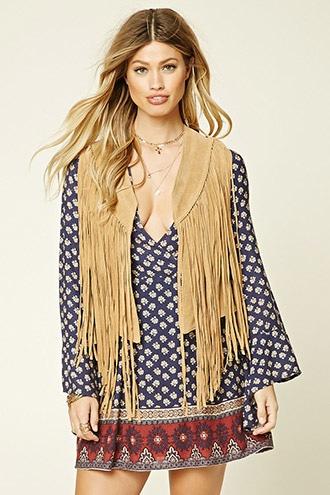 Forever21 Women's  Surplice-front Ornate Dress