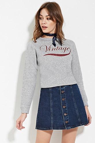 Forever21 Women's Vintage Graphic Sweatshirt