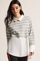 Forever21 Contrast Stripe Combo Tunic