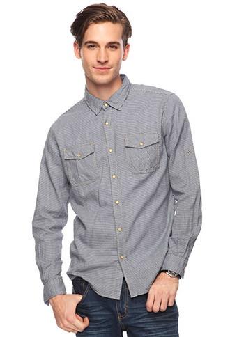 21 Men Houndstooth Shirt