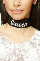 Forever21 Queen Embroidered Choker
