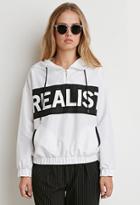 Forever21 Realist Graphic Hooded Windbreaker
