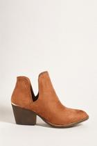 Forever21 Faux Suede Notched Booties
