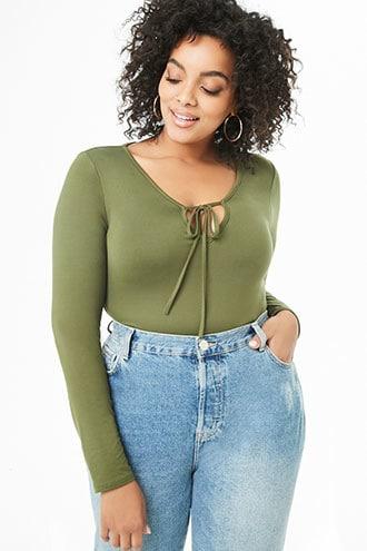 Forever21 Plus Size Self-tie Bodysuit