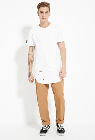 21 Men Men's  Brown Dickies Slim-fit Canvas Pants