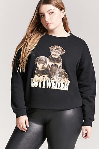 Forever21 Plus Size Rottweiler Graphic Top