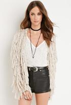 Forever21 Fringed Open-knit Cardigan