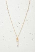 Forever21 Faux Crystal Pendant Necklace