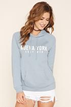 Forever21 Women's  Nueva York Longline Hoodie