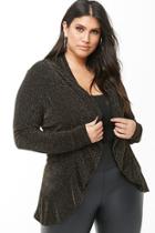 Forever21 Plus Size Flounce Metallic Knit Jacket