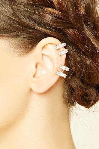 Forever21 Rhinestone Cutout Ear Cuffs