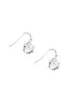 Forever21 Cubic Zirconia Drop Earrings (silver/clear)