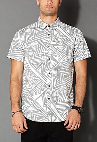 21 Men Reverse Geo Shirt