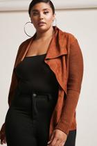 Forever21 Plus Size Faux Suede Sweater-knit Jacket