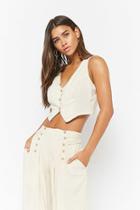 Forever21 Button-front Vest & Double-breasted Pants Set