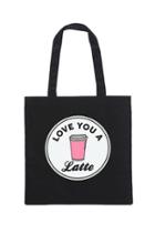 Forever21 Love You A Latte Graphic Eco Tote Bag