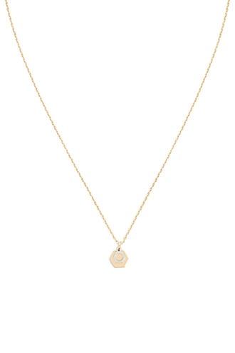Forever21 Hexagon Pendant Chain Necklace