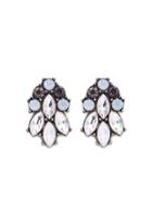 Forever21 Mixed Rhinestone Studs (b.gold/white)